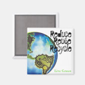 Aimant Live Green (Recto/Verso)