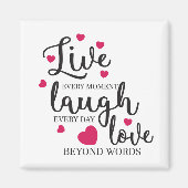 Aimant Live Laugh Love (Devant)