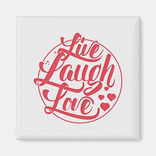 Aimant Live Laugh Love (Devant)