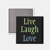 Aimant Live Laugh Love (Recto/Verso)