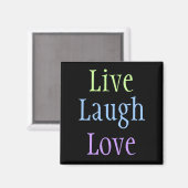 Aimant Live Laugh Love (Recto/Verso)