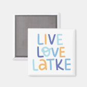 Aimant Live Love Latke Hanoukka Design (Recto/Verso)