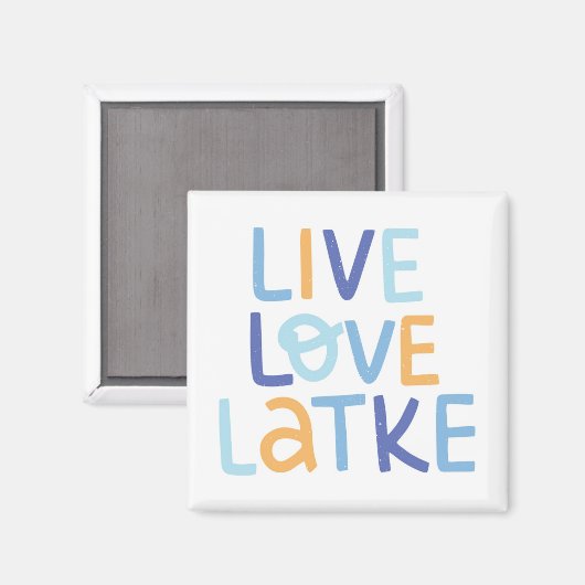 Aimant Live Love Latke Hanoukka Design (Recto/Verso)
