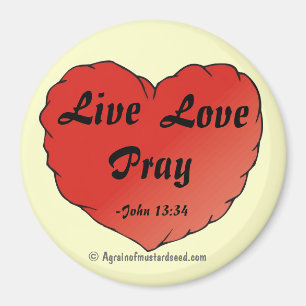 Aimant Live Love Pray Christian