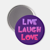Aimant LIVE RIGH LOVE Tshirts, cadeaux (Recto/Verso)