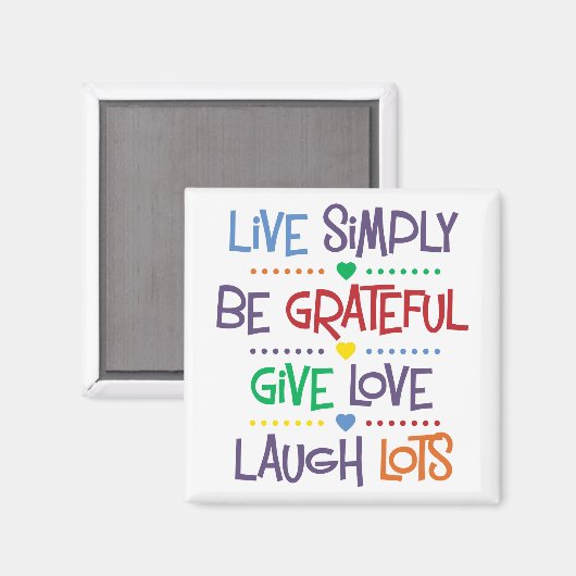 Aimant Live Simplement (Recto/Verso)