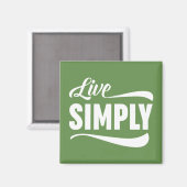 Aimant Live Simply Typographie (Recto/Verso)