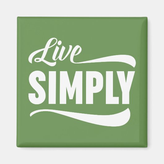 Aimant Live Simply Typographie (Devant)