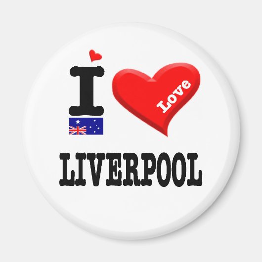 Aimant LIVERPOOL - I Love (Devant)