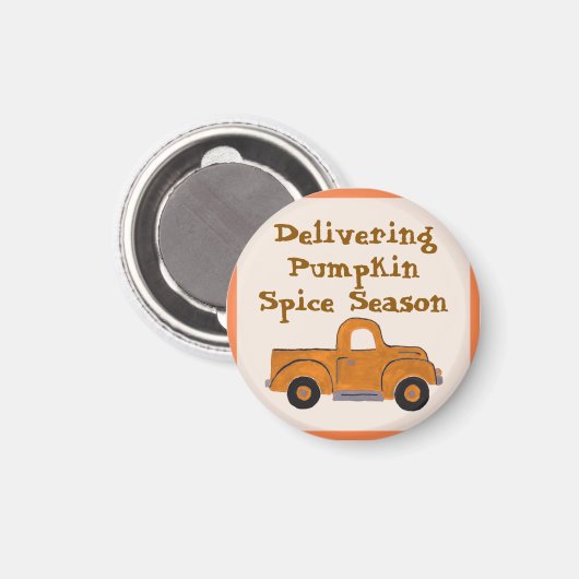 Aimant Livraison de Citrouille épices saison à la main Ca (Recto/Verso)