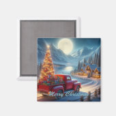 Aimant Livraison de Noël magique (Recto/Verso)