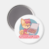 Aimant Livraison de Pupperoni Pizza (Recto/Verso)