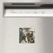 Aimant Livraison vintage de Noël victorien (In Situ (Lave-vaisselle))