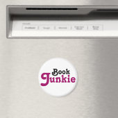 Aimant Livre amusant Junkie Lecture Cadeau (In Situ (Lave-vaisselle))