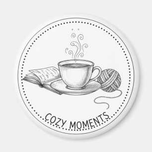 Aimant Livre de café Moments Cosy & ART Minimal de tricot