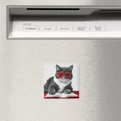 Aimant Livre de lecture Cat (In Situ (Lave-vaisselle))