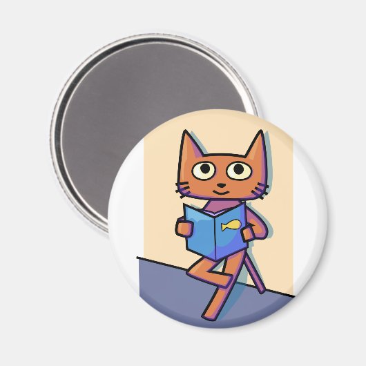 Aimant Livre de lecture de chats (Recto/Verso)