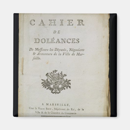 Aimant Livre des plaintes (Devant)