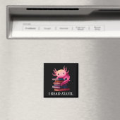 Aimant Livre drôle d'Axolotl Bibliothécaire amateur de bi (In Situ (Lave-vaisselle))