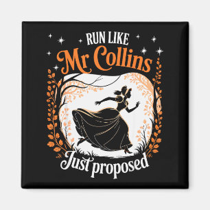 Aimant Livre drôle mème Courir comme M. Collins vient de