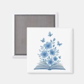 Aimant Livre enchanté - Papillons & Fleurs Design (Recto/Verso)