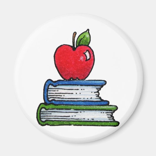 Aimant Livre et pomme (Devant)