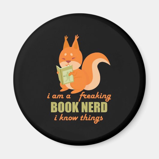 Aimant Livre Nerd écureuil (Devant)