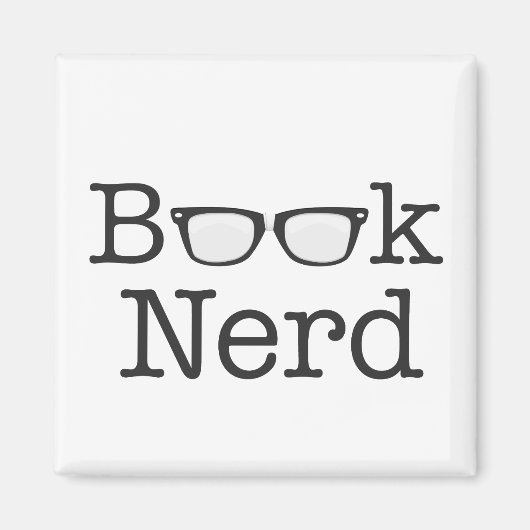 Aimant Livre Nerd Funny Spectacles Texte (Devant)