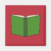 Aimant Livre vert de dessin (Devant)