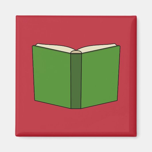 Aimant Livre vert de dessin (Devant)