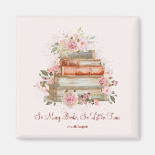 Aimant Livres de devis personnalisés et roses roses Vinta (Devant)