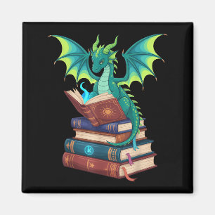 Aimant Livres de lecture de dragon amateurs de fantasy cr