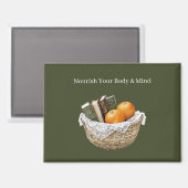 Aimant Livres verts et oranges Nourriture (Recto/Verso)
