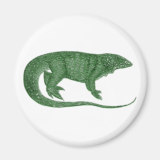 Aimant Lizard vert vintage (Devant)