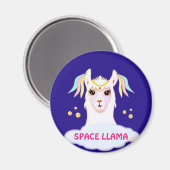 Aimant Llama de l'espace (Recto/Verso)