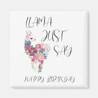 Aimant Llama dit un joyeux anniversaire