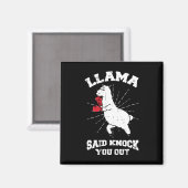 Aimant Llama Dit Vous Frapper En Boxe Drôle Halloween Gi (Recto/Verso)