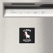 Aimant Llama Dit Vous Frapper En Boxe Drôle Halloween Gi (In Situ (Lave-vaisselle))