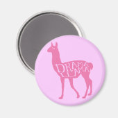 Aimant Llama Drama Rose (Recto/Verso)