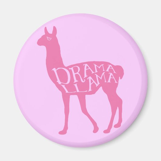 Aimant Llama Drama Rose (Devant)