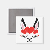 Aimant Llama Eyelashes Alpaca Face St. Valentine's Day Co (Recto/Verso)