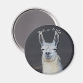 Aimant Llama Face Animal Art Personalized (Recto/Verso)