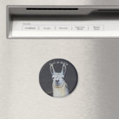 Aimant Llama Face Animal Art Personalized (In Situ (Lave-vaisselle))