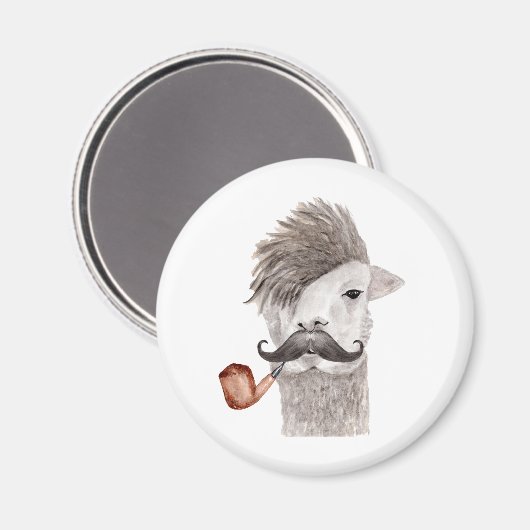 Aimant Llama Hipster (Recto/Verso)
