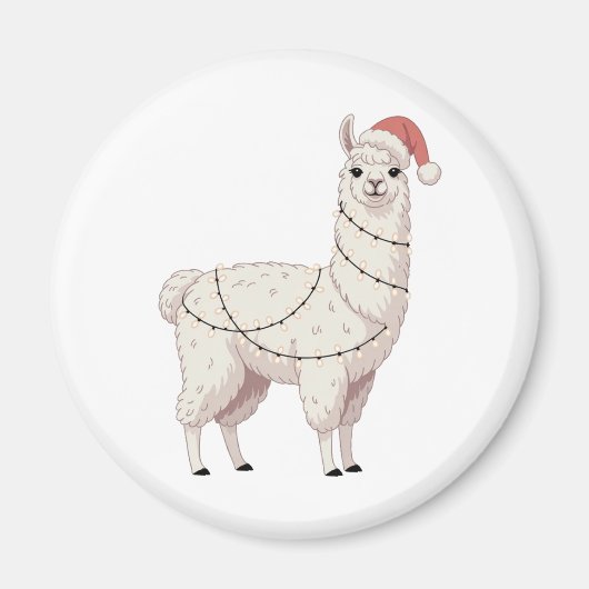 Aimant Llama illuminations de Noël Animaux robustes Lover (Devant)