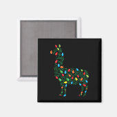 Aimant Llama illuminations de Noël Animaux robustes Lover (Recto/Verso)