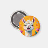 Aimant Llama Love in Bloom (Recto/Verso)