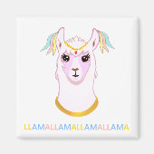 Aimant Llama Ornementé (Devant)