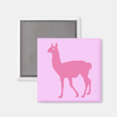 Aimant Llama Rose (Recto/Verso)