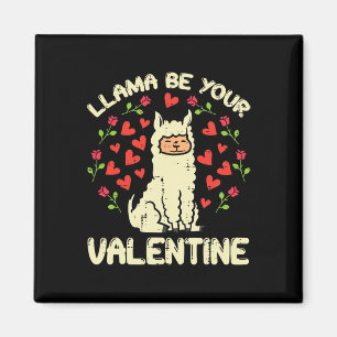 Aimant Llama Soyez Votre Saint-Valentin Cute Alpaca Homme